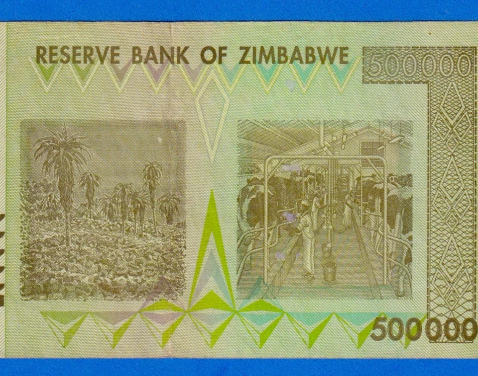 Zimbabwe 500000 500,000 Dollars 2008  P-76 Circ. Replacement Note ZA0022473 RARE - Image 4 of 4
