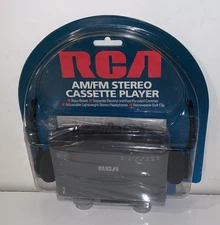 RCA  Stereo Cassette Tape Player AM/FM Radio Headphones Bass Boost RP-1820 NEW