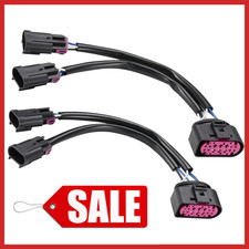 2Pcs Conversion Harnesses Quad Housing to Projector Headlight Fit for Ram