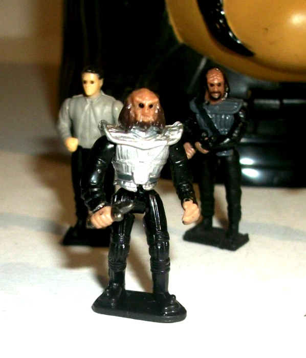 RARO Micro Máquinas Star Trek Worf Klingon Cabeza Juego 6 Figuras Galoob 1997. Foto 3 de 4