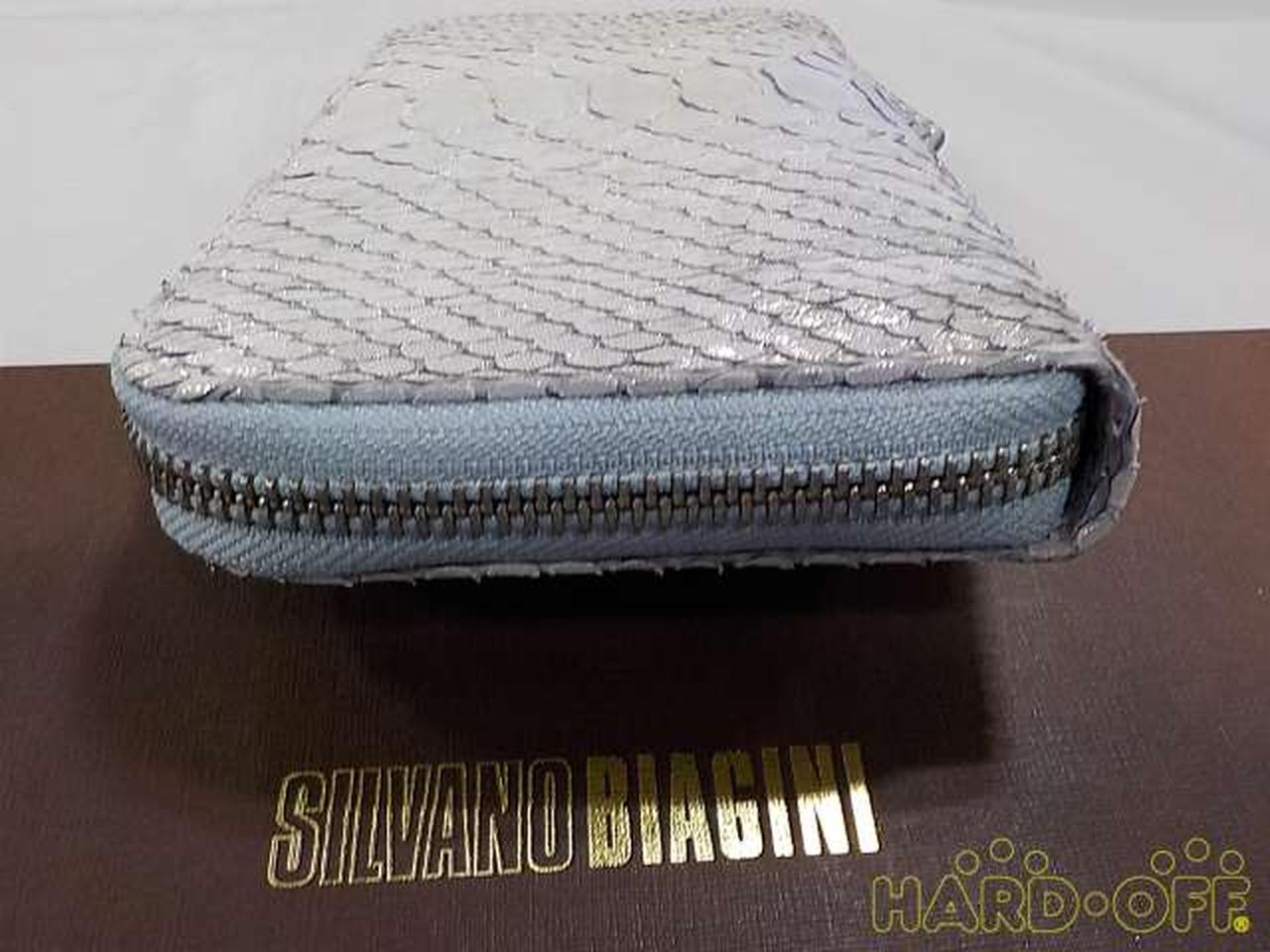 Round Zip Long Wallet Lavender Python Silvano Bia… - image 9