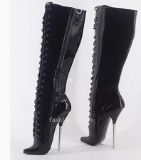High Heel Stiletto Heel Fetish Platform Knee High Ballet Boots Womens Mens Shoes
