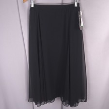 Vintage Long Black Skirt Womens 10 Medium Flowy Dark Feminine Whimsigoth NEW