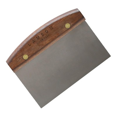 4'' x 6'' Dough (Bench) Scraper with Walnut Handle
