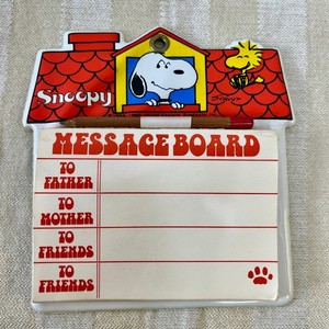 Peanuts Snoopy Woodstock Vinyl Message Board Pad & Pencil No Charm Japan Vintage