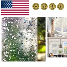 Window Film, Decorative Window Privacy Film, 3D Stained Glass Window Sticker,...