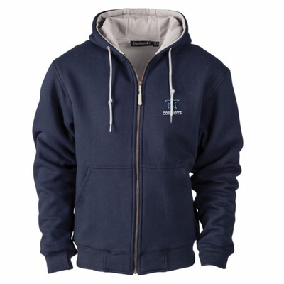 #ad #ad NFL Dallas Cowboys Craftsman Full Zip Thermal Lined Hoodie Navy Grey 4X $68.42