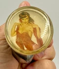 Vintage SUICIDE KNOB SPINNER 1950s PinUp Girl - Unmarked - Partial Bracket