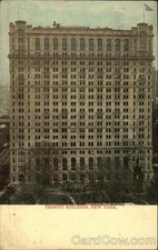 New York,NY Bird's Eye View of the Trinity Building Antique Vintage Postcard PC