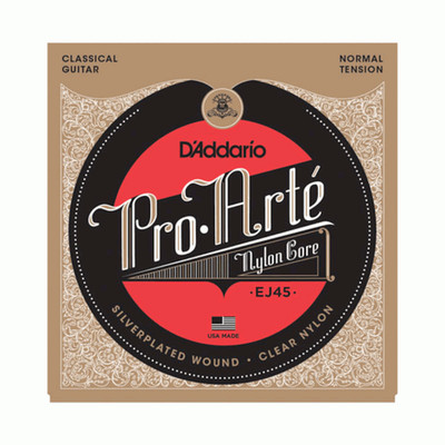 D'Addario EJ45 Pro-Arte Nylon Classical Guitar Strings Normal Tension Plain Ends