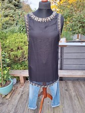 Kleid, schwarz, transparent, Gr. 38/M 40L All Saints