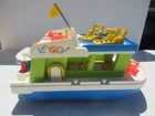 Vintage Fisher Price Little People 985 House Boat w/Accessories