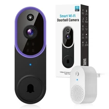 1080p Video Doorbell Camera Wireless with Chime, AI Human Detection, 2-Way Au...