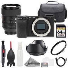 Sony Alpha a6400 Sony FE 135mm f/1.8 GM Lens 64GB Bag UV Filter- Basic Kit