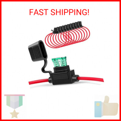Nilight 10 Pack NI-FH01 Inline Holder 14AWG Wiring Harness ATC/ATO
