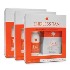 Tan Towel Endless Classic - 5 Count Towelette Kit Set of 3