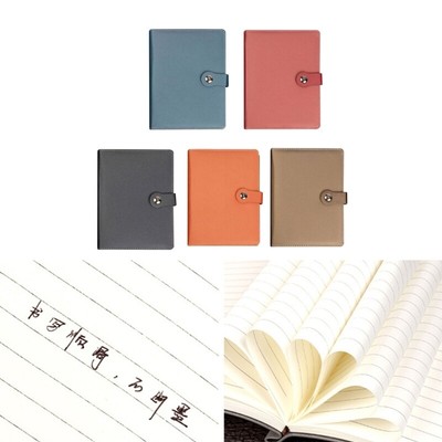 Leather Notebook Journal 160 Pages Wide Lined Refillable 6 Rings Binder Covers
