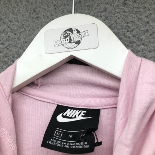Nike Sportswear Jacket Hoodie Girls Youth XL Raglan Full-Zip Graphic Swoosh Pink - Picture 3 of 10