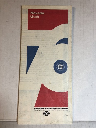 Nevada Utah United States Highway Road Map AAA Nice Con'd Travel Tour VINTAGE - 第 1/3 張圖片