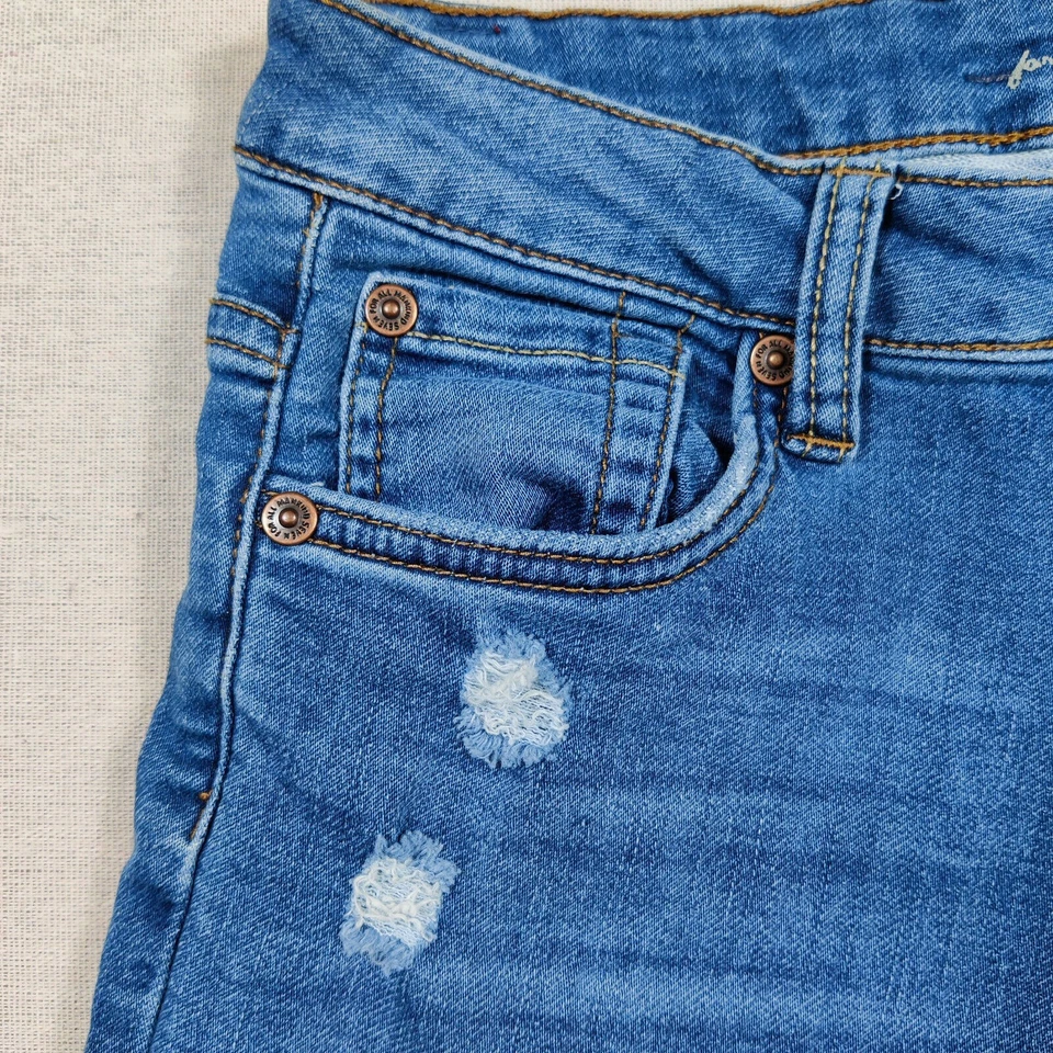 Pantalones de mezclilla elásticos lavados medios 7 For All Mankind Paxtyn ajustados para niñas talla 16 Foto 3 de 4
