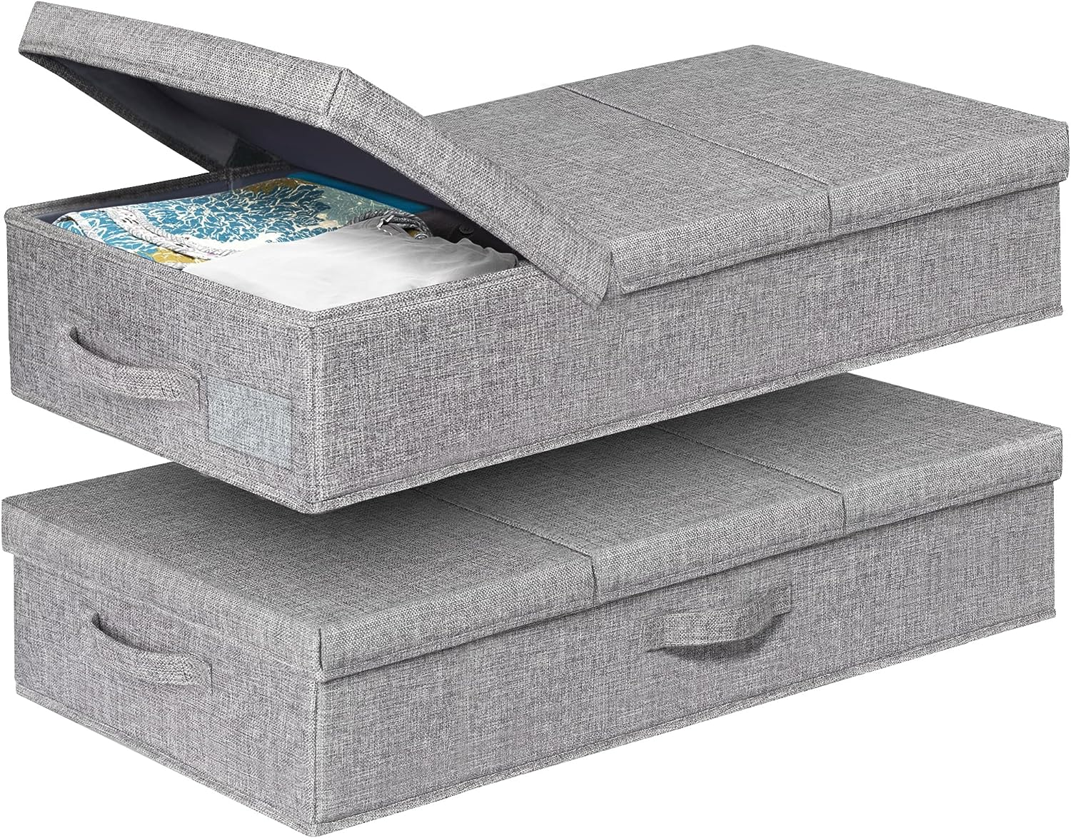 Punemi 2-Pack Large Underbed Storage Containers with Lids for Clothes-image