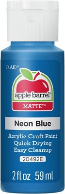Apple Barrel Acrylic Paint in Assorted Colors (2 oz), 20492, Neon Blue