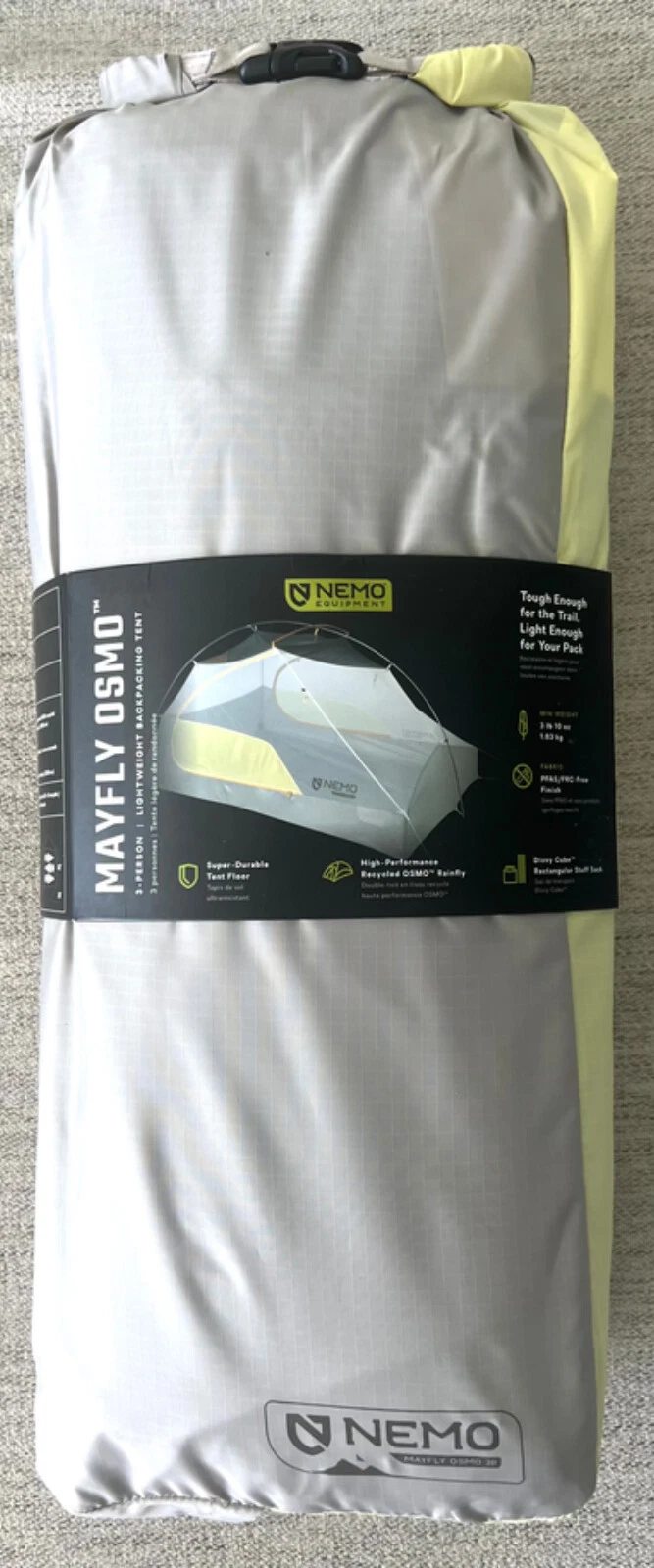 NEMO Mayfly OSMO 3 Person Lightweight Backpacking Tent