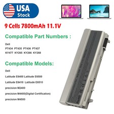   9 Cells PT434 Battery For Dell E6400 E6410 E6500 E6510 M2400 M4400 M4500 4M529  