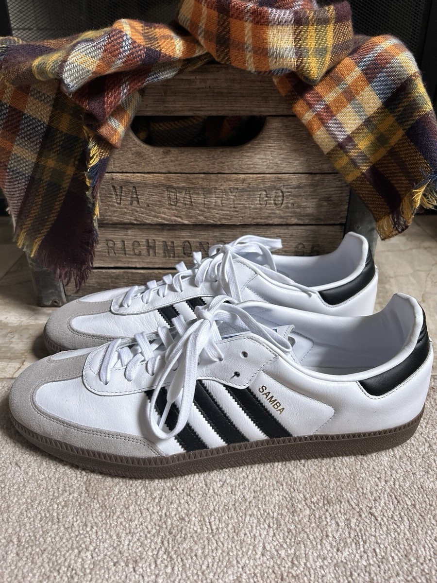 Size 13 Adidas Samba White Black Gum for sale online