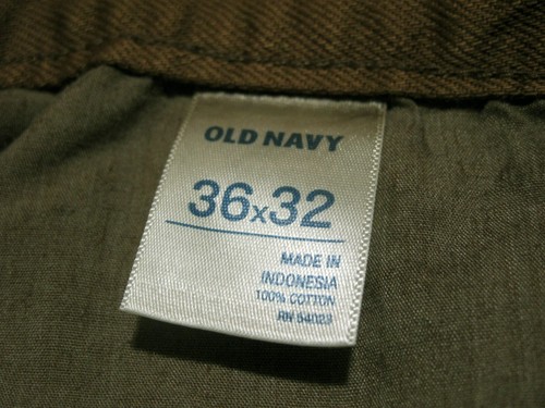 Old Navy Micro Blue Premium Denim Slim Fit Brown Jeans Men's 36 x 32 vtg pants - Picture 9 of 9