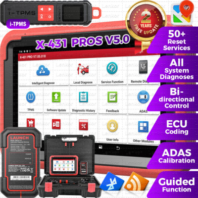 Launch X-431 PROS V5.0 Diagnostic Tool Diagnose TPMS Supports CANFD and DOIP