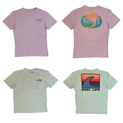 Reel Life Men's Ocean Washed Short Sleeve Soft Pre-Shrunk Tee