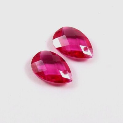 AAA 2.9 Ct Natural Flawless Mozambique Ruby Loose Pear Gemstone Broilet Cut Pair