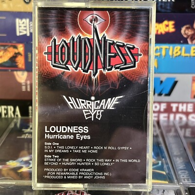 Loudness Hurricane Eyes 1987 Cassette Japanese Power Heavy Metal Atco Cut-Out