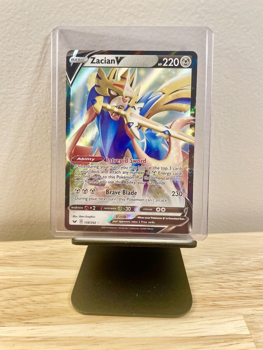 Zacian V 138/202 Holo Rare Sword and Shield Pokemon Card TCG NM