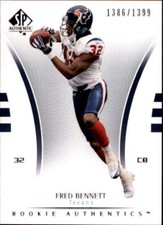 B0364- 2007 SP Authentic #121 Fred Bennett RC /1399 - NM-MT