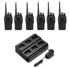 6Pack Baofeng BF-888S Two-way Radio + 6 way Rapid Charging Dock