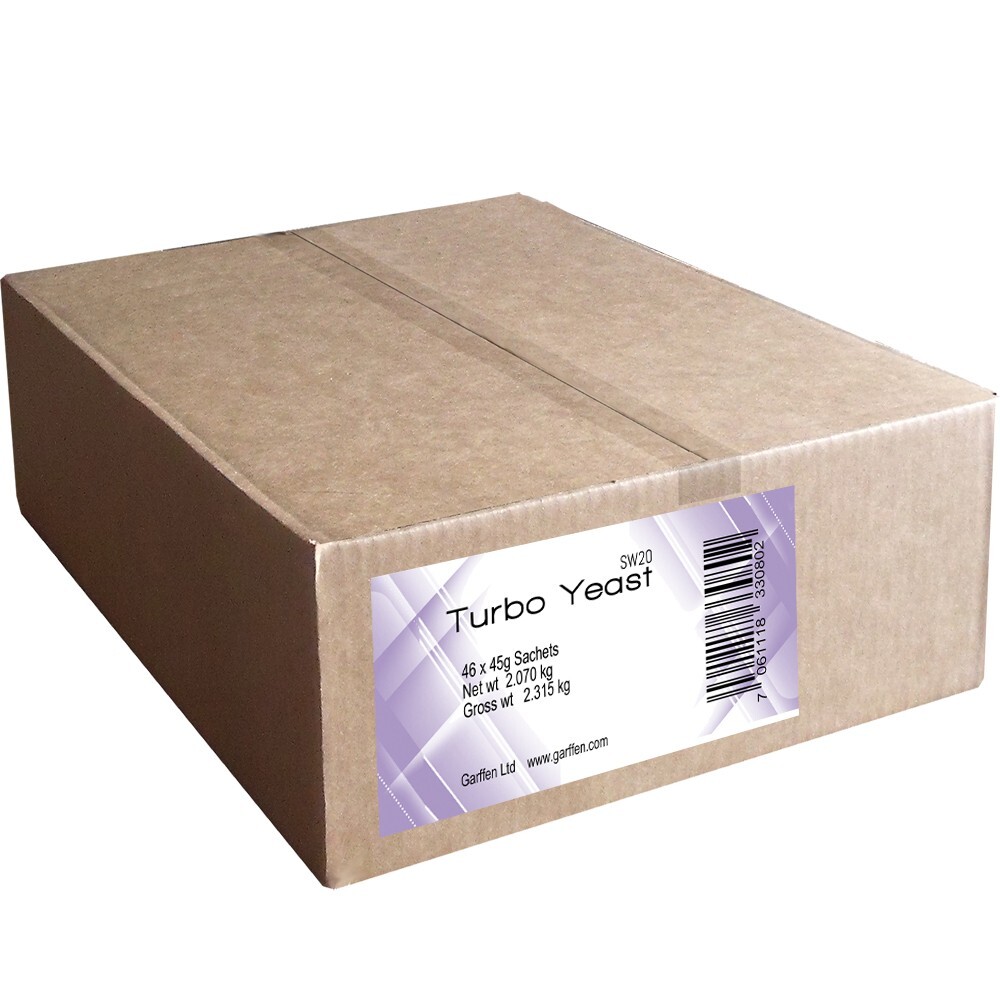 Turbo Yeast SW20 45g - 46 Sachets Box - Alcohol Making 10L 19-20% In 3-5 Days