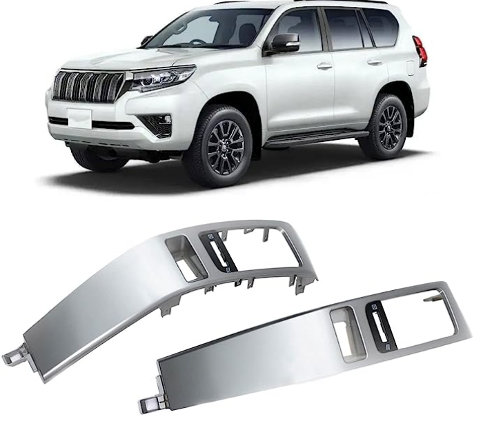 Kit Moulures Et Courroies De Porte Noir Pour Toyota Land Cruiser Prado 120 (2003-2009)