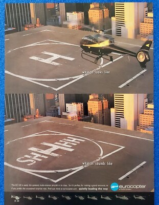 2004 EUROCOPTER (AIRBUS) EC120 MULTI MISSION QUIET HELICOPTER ORIGINAL PRINT AD