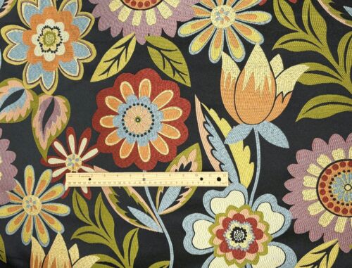 Woven Contemporary Floral TECHNICOLOR Home Decor Upholstery Pillow Fabric BTY - Picture 6 of 7