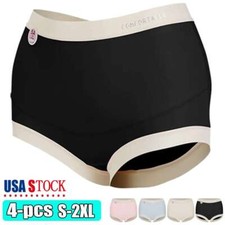 4pcs Tummy Control Underwear Ladies panties Women High Waist Pants