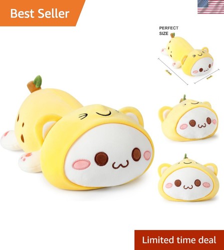 Adorable 12" Banana Cat Plush Toy - Soft Cuddly Pillow for All Ages
