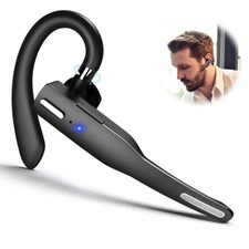 Auriculares Inalámbricos Bluetooth Gancho para Oreja Llamada Manos Libres con Micrófono
