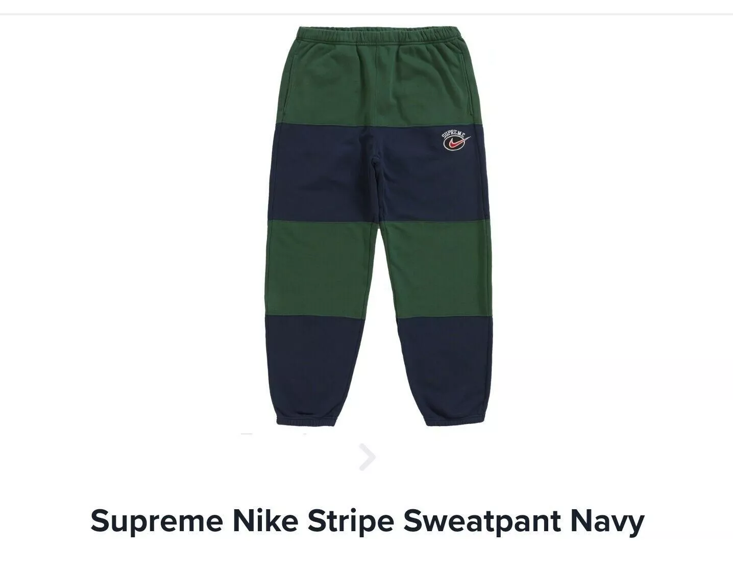 DS SUPREME x NIKE STRIPE SWEATPANTALON MARINE PETIT SS19 SWOOSH PULL SPORT VESTE
