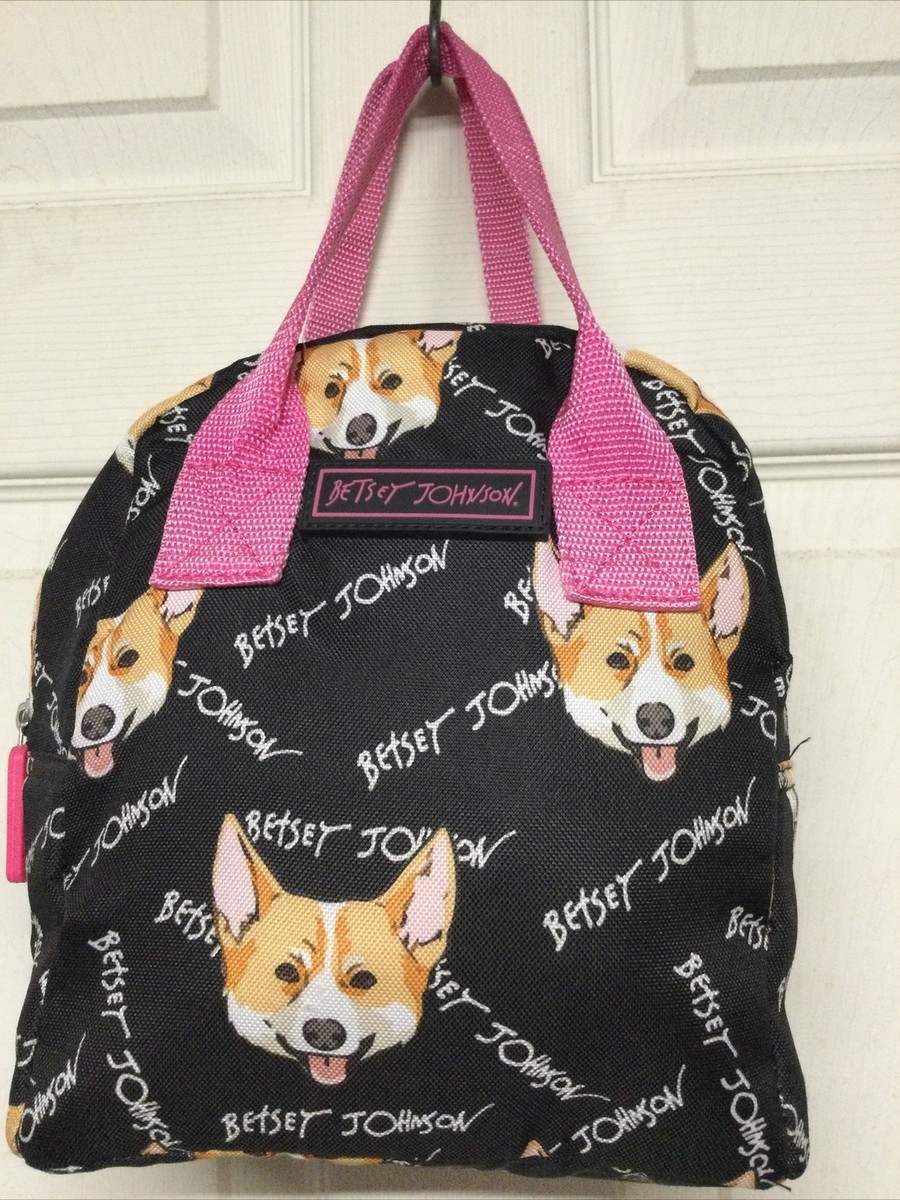 betsey johnson corgi lunch bag