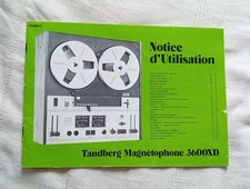 Notice Magnetophone Tandberg 3600XD