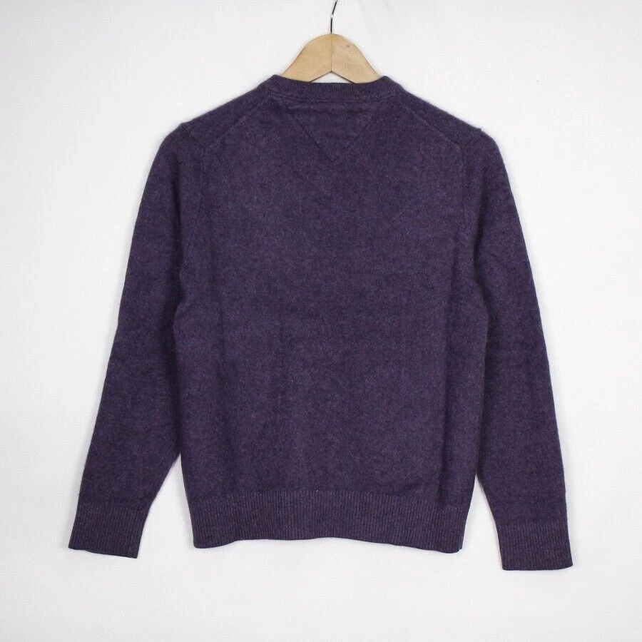 Maglione Tommy Hilfiger in puro cashmere viola taglia S da donna - Immagine 2 di 4