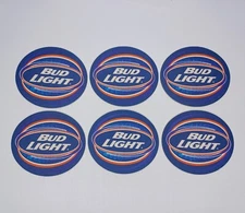 Bud Light Beer Coaster Lot Of 6 Coasters Sturdy Paperboard 