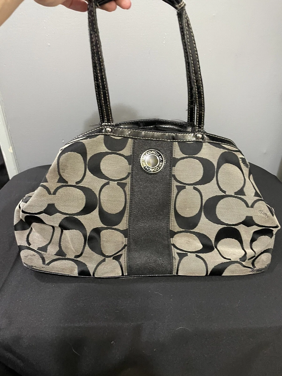 Coach Signature black handbag shoulder bag eBay